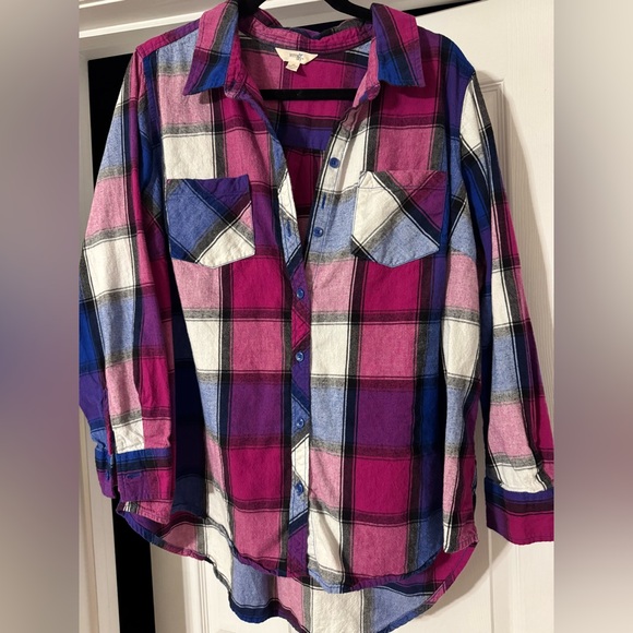 Terra & Sky women's flannel shirt size 1x (16w-18w) - Picture 7 of 7